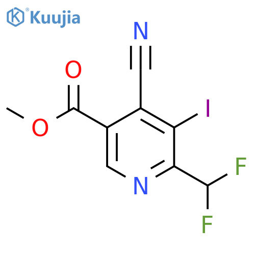Methyl 4-cyano-2-(difluoromethyl)-3-iodopyridine-5-carboxylate structure