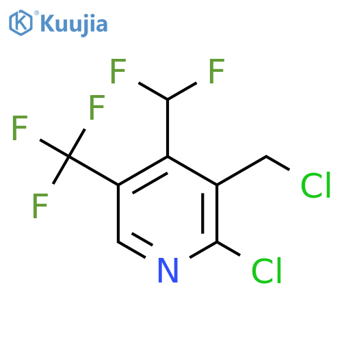 2-Chloro-3-(chloromethyl)-4-(difluoromethyl)-5-(trifluoromethyl)pyridine structure