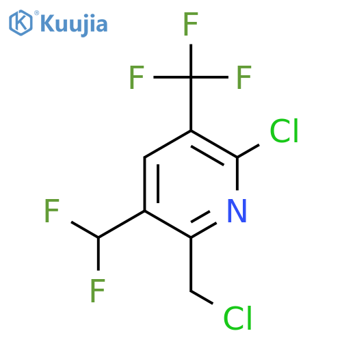 2-Chloro-6-(chloromethyl)-5-(difluoromethyl)-3-(trifluoromethyl)pyridine structure