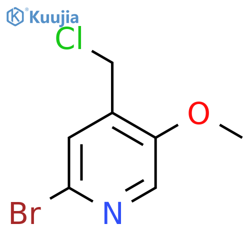 2-Bromo-4-(chloromethyl)-5-methoxypyridine structure