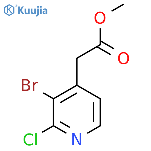 Methyl 3-bromo-2-chloropyridine-4-acetate structure