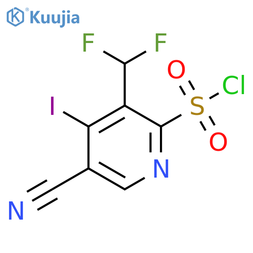 5-Cyano-3-(difluoromethyl)-4-iodopyridine-2-sulfonyl chloride structure