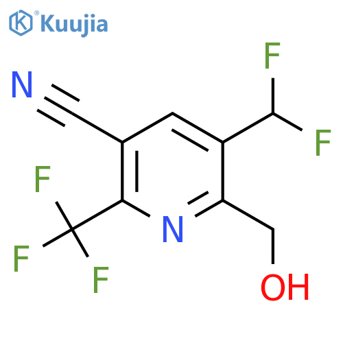 3-Cyano-5-(difluoromethyl)-2-(trifluoromethyl)pyridine-6-methanol structure