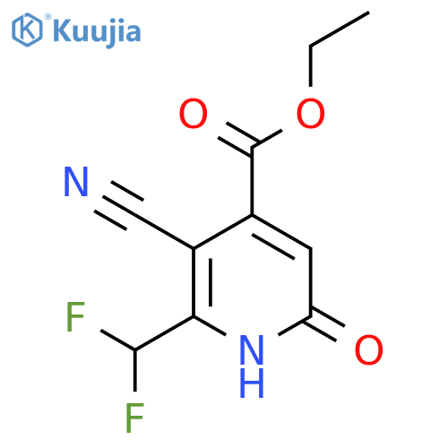 Ethyl 3-cyano-2-(difluoromethyl)-6-hydroxypyridine-4-carboxylate structure