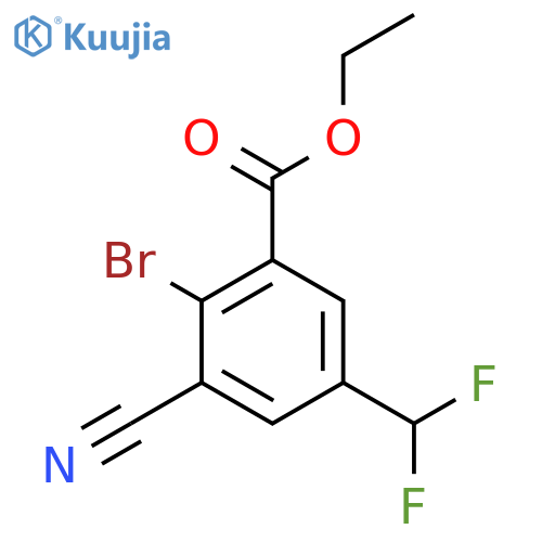 Ethyl 2-bromo-3-cyano-5-(difluoromethyl)benzoate structure
