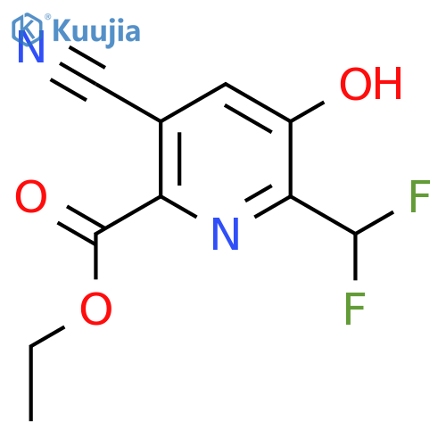 Ethyl 5-cyano-2-(difluoromethyl)-3-hydroxypyridine-6-carboxylate structure