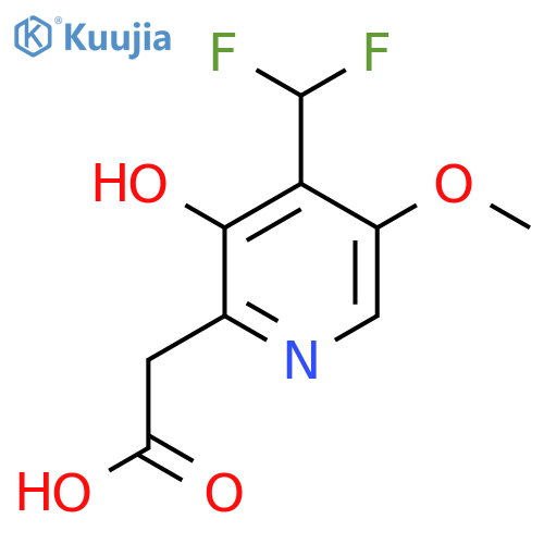 4-(Difluoromethyl)-3-hydroxy-5-methoxypyridine-2-acetic acid structure