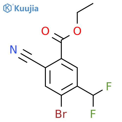Ethyl 4-bromo-2-cyano-5-(difluoromethyl)benzoate structure