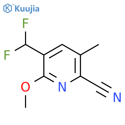 2-Cyano-5-(difluoromethyl)-6-methoxy-3-methylpyridine structure