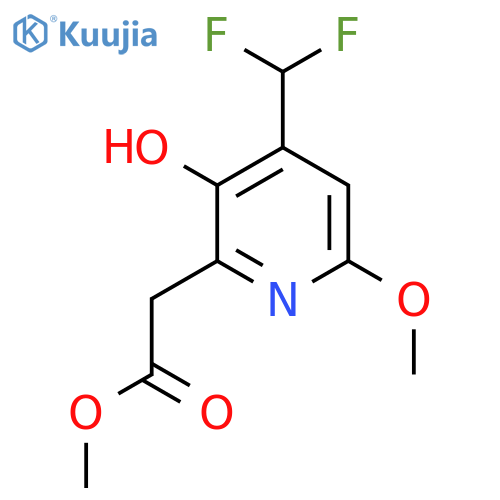 Methyl 4-(difluoromethyl)-3-hydroxy-6-methoxypyridine-2-acetate structure
