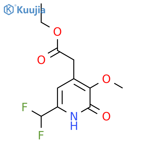 Ethyl 6-(difluoromethyl)-2-hydroxy-3-methoxypyridine-4-acetate structure