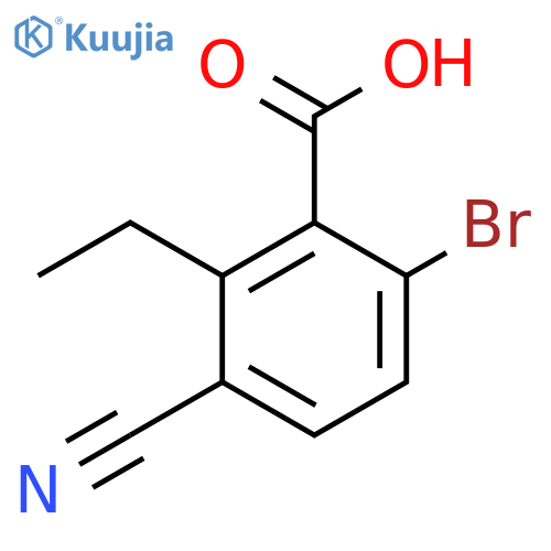 6-Bromo-3-cyano-2-ethylbenzoic acid structure