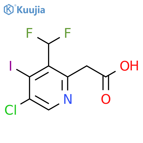 5-Chloro-3-(difluoromethyl)-4-iodopyridine-2-acetic acid structure