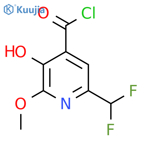 6-(Difluoromethyl)-3-hydroxy-2-methoxypyridine-4-carbonyl chloride structure