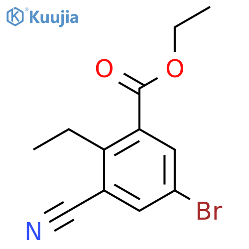 Ethyl 5-bromo-3-cyano-2-ethylbenzoate structure