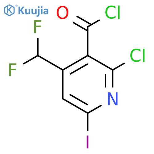 2-Chloro-4-(difluoromethyl)-6-iodopyridine-3-carbonyl chloride structure
