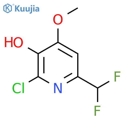 2-Chloro-6-(difluoromethyl)-3-hydroxy-4-methoxypyridine structure