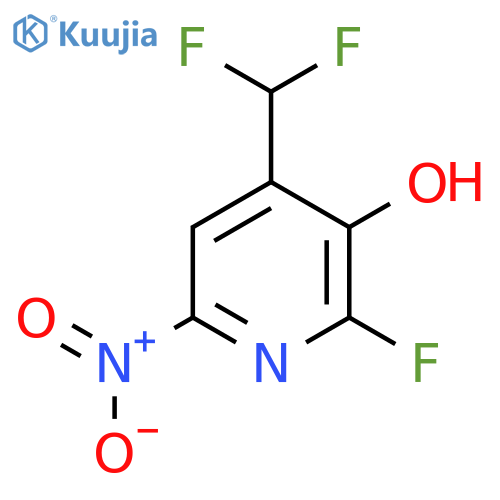 4-(Difluoromethyl)-2-fluoro-3-hydroxy-6-nitropyridine structure