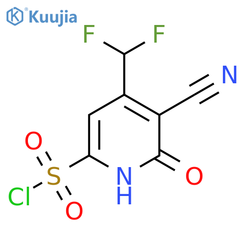 3-Cyano-4-(difluoromethyl)-2-hydroxypyridine-6-sulfonyl chloride structure