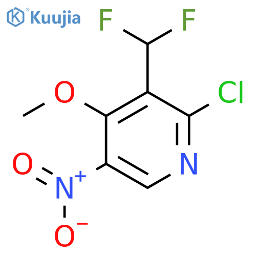 2-Chloro-3-(difluoromethyl)-4-methoxy-5-nitropyridine structure