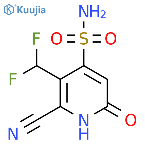 2-Cyano-3-(difluoromethyl)-6-hydroxypyridine-4-sulfonamide structure