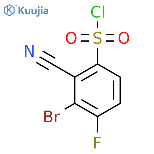 3-Bromo-2-cyano-4-fluorobenzenesulfonyl chloride structure