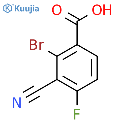 2-Bromo-3-cyano-4-fluorobenzoic acid structure