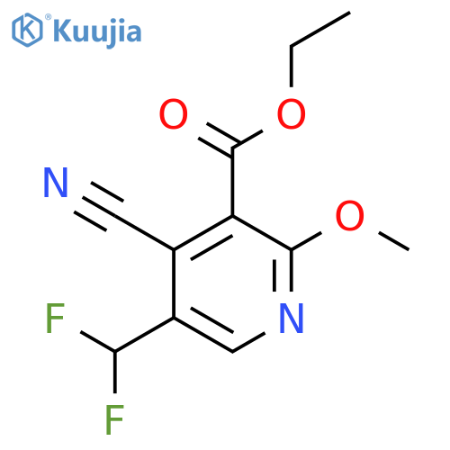 Ethyl 4-cyano-5-(difluoromethyl)-2-methoxypyridine-3-carboxylate structure