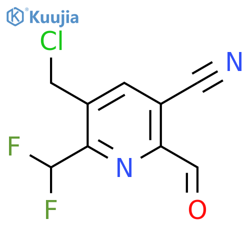 3-(Chloromethyl)-5-cyano-2-(difluoromethyl)pyridine-6-carboxaldehyde structure