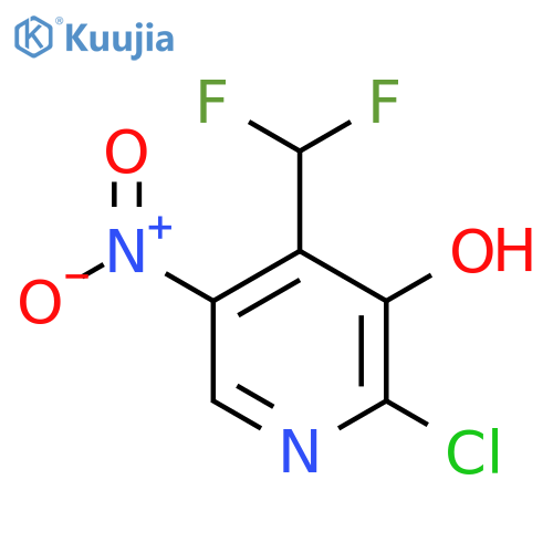 2-Chloro-4-(difluoromethyl)-3-hydroxy-5-nitropyridine structure
