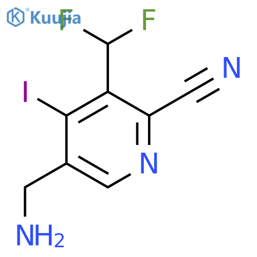 5-(Aminomethyl)-2-cyano-3-(difluoromethyl)-4-iodopyridine structure