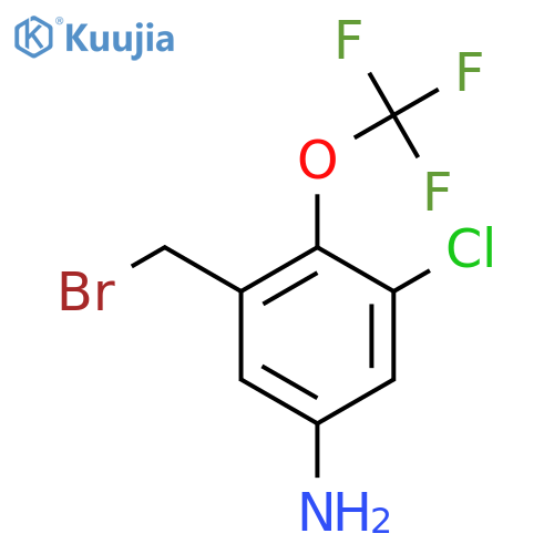 5-Amino-3-chloro-2-(trifluoromethoxy)benzyl bromide structure