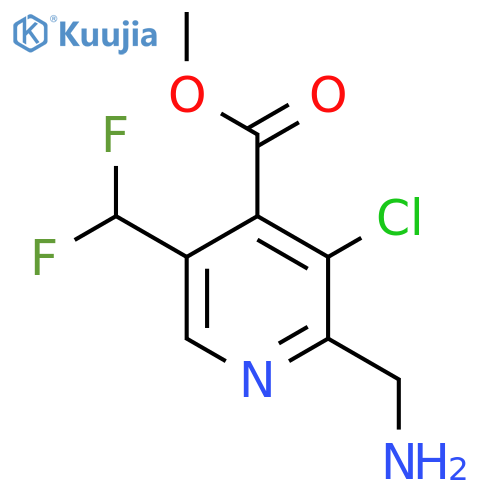 Methyl 2-(aminomethyl)-3-chloro-5-(difluoromethyl)pyridine-4-carboxylate structure