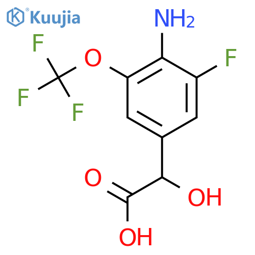 4-Amino-3-fluoro-5-(trifluoromethoxy)mandelic acid structure