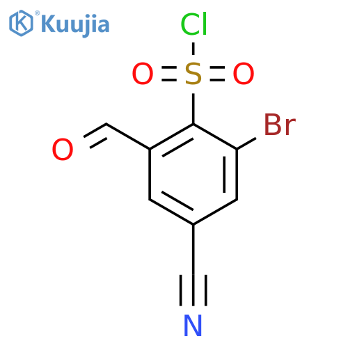 2-Bromo-4-cyano-6-formylbenzenesulfonyl chloride structure