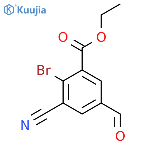 Ethyl 2-bromo-3-cyano-5-formylbenzoate structure