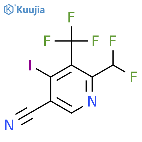 5-Cyano-2-(difluoromethyl)-4-iodo-3-(trifluoromethyl)pyridine structure