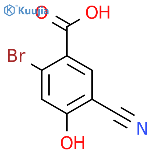 2-Bromo-5-cyano-4-hydroxybenzoic acid structure