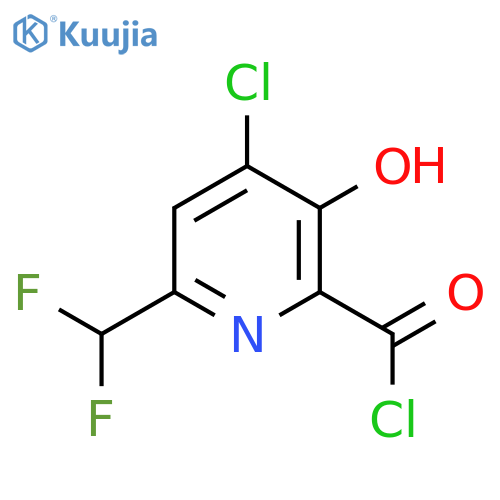 4-Chloro-6-(difluoromethyl)-3-hydroxypyridine-2-carbonyl chloride structure