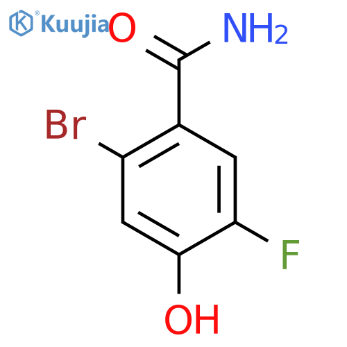 2-Bromo-5-fluoro-4-hydroxybenzamide structure