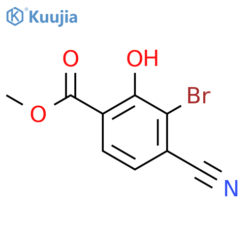 Methyl 3-bromo-4-cyano-2-hydroxybenzoate structure