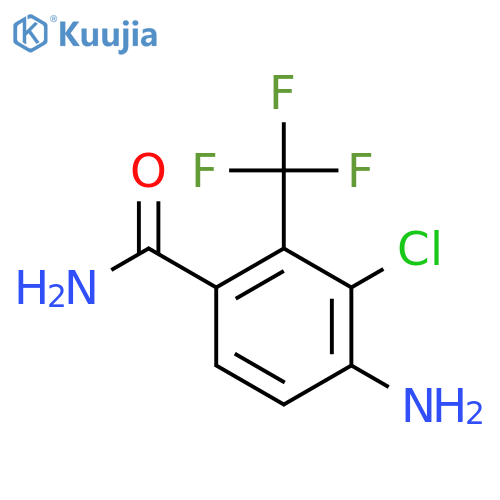 4-Amino-3-chloro-2-(trifluoromethyl)benzamide structure