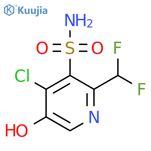4-Chloro-2-(difluoromethyl)-5-hydroxypyridine-3-sulfonamide structure