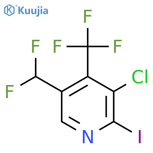 3-Chloro-5-(difluoromethyl)-2-iodo-4-(trifluoromethyl)pyridine structure