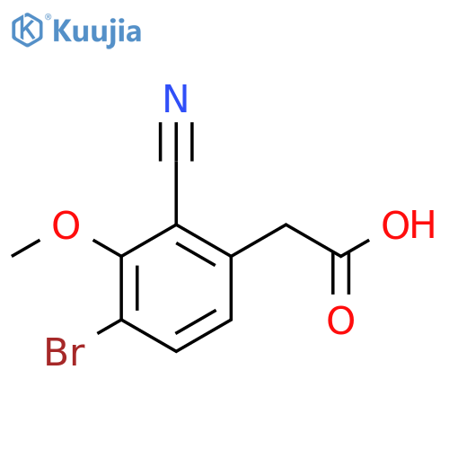 4-Bromo-2-cyano-3-methoxyphenylacetic acid structure