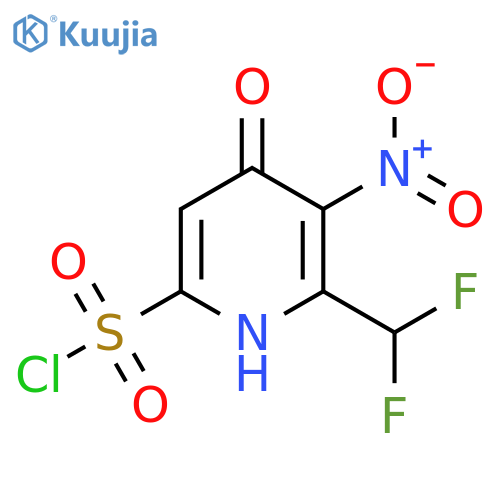 2-(Difluoromethyl)-4-hydroxy-3-nitropyridine-6-sulfonyl chloride structure
