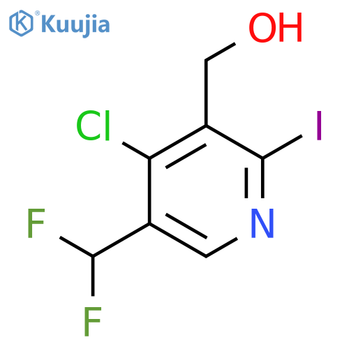 4-Chloro-5-(difluoromethyl)-2-iodopyridine-3-methanol structure