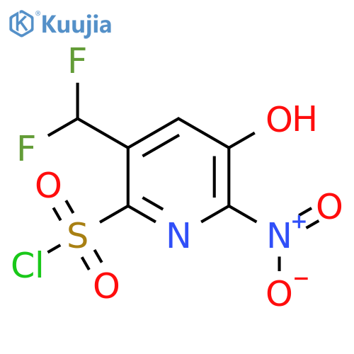 3-(Difluoromethyl)-5-hydroxy-6-nitropyridine-2-sulfonyl chloride structure