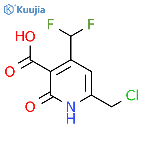 6-(Chloromethyl)-4-(difluoromethyl)-2-hydroxypyridine-3-carboxylic acid structure
