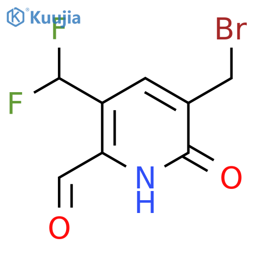 3-(Bromomethyl)-5-(difluoromethyl)-2-hydroxypyridine-6-carboxaldehyde structure